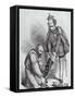 Right Leg in the Boot at Last, Caricature of Giuseppe Garibaldi and the King of Italy-null-Framed Stretched Canvas