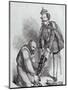 Right Leg in the Boot at Last, Caricature of Giuseppe Garibaldi and the King of Italy-null-Mounted Premium Giclee Print