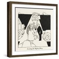 Right of Way-William Heath Robinson-Framed Art Print