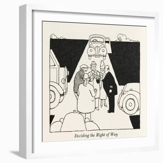 Right of Way-William Heath Robinson-Framed Art Print