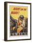 Right on the Mark! Army Recruitment Poster-null-Framed Giclee Print