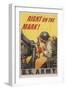 Right on the Mark! Army Recruitment Poster-null-Framed Giclee Print