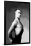 Right Profile of Bodybuilder from the Waist Up-null-Framed Art Print