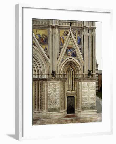 Right Side Entrance with Pointed Arches and Mosaics Depicting Nativity of Mary-null-Framed Giclee Print