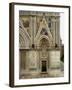 Right Side Entrance with Pointed Arches and Mosaics Depicting Nativity of Mary-null-Framed Giclee Print