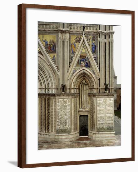 Right Side Entrance with Pointed Arches and Mosaics Depicting Nativity of Mary-null-Framed Giclee Print