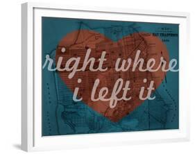 Right Where I Left it - 1876, San Francisco 1876, California, United States Map-null-Framed Giclee Print