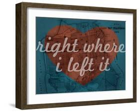 Right Where I Left it - 1876, San Francisco 1876, California, United States Map-null-Framed Giclee Print