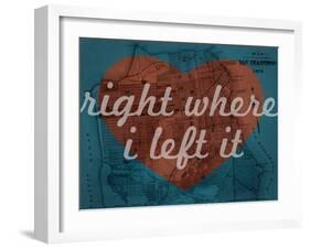 Right Where I Left it - 1876, San Francisco 1876, California, United States Map-null-Framed Giclee Print