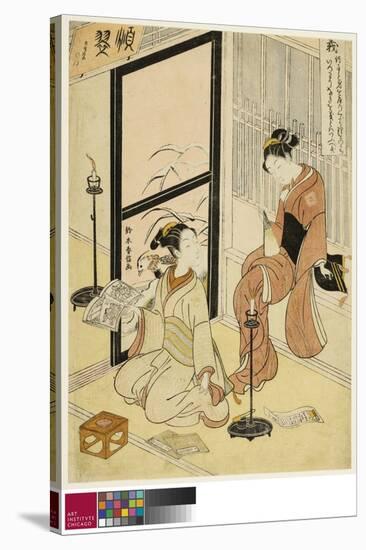 Righteousness (Gi), from the Series 'Five Cardinal Virtues', 1767 (Colour Woodblock Print)-Suzuki Harunobu-Stretched Canvas