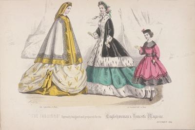 Two Women and a Child Wearing the Latest Fashions, 1864