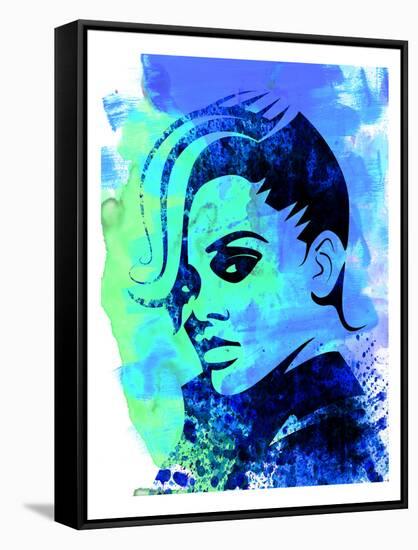 Rihanna Watercolor-Olivia Morgan-Framed Stretched Canvas