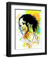 Rihanna Watercolor-Nelly Glenn-Framed Art Print