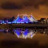 Circus Style Blue Tent At Night-rihardzz-Photographic Print