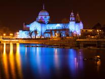 Galway Cathedral Lit Up Blue-rihardzz-Photographic Print