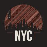 New York City Graphic, T-Shirt Design, Tee Print, Typography, Emblem.-rikkyal-Art Print