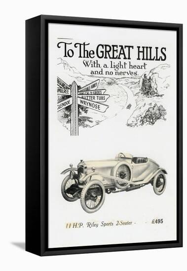 Riley Mph 2-Seater Sports, C1920s-null-Framed Stretched Canvas