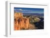 Rim Cliffs and Hoodoos Lit by Late Afternoon Sun with Distant View in Winter-Eleanor Scriven-Framed Photographic Print