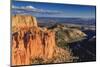 Rim Cliffs and Hoodoos Lit by Late Afternoon Sun with Distant View in Winter-Eleanor Scriven-Mounted Photographic Print