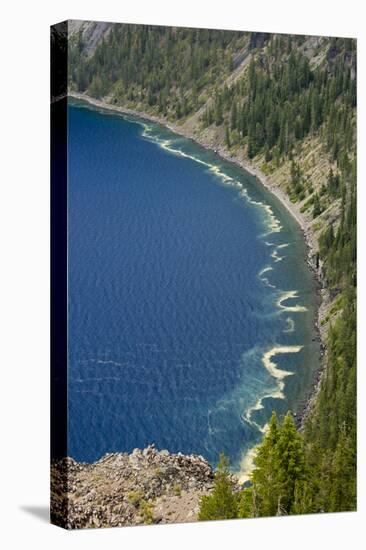 Rim, Crater Lake, Crater Lake National Park, Oregon, USA-Michel Hersen-Stretched Canvas