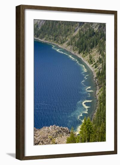 Rim, Crater Lake, Crater Lake National Park, Oregon, USA-Michel Hersen-Framed Photographic Print