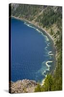 Rim, Crater Lake, Crater Lake National Park, Oregon, USA-Michel Hersen-Stretched Canvas