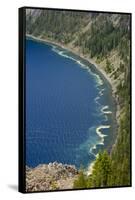 Rim, Crater Lake, Crater Lake National Park, Oregon, USA-Michel Hersen-Framed Stretched Canvas