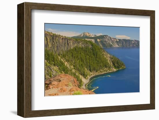 Rim, Crater Lake, Crater Lake National Park, Oregon, USA-Michel Hersen-Framed Photographic Print