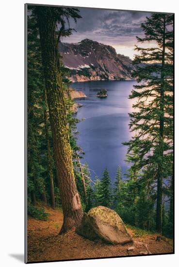Rim Shot with Phantom Ship, Crater Lake National Park, Oregon-Vincent James-Mounted Photographic Print