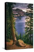 Rim Shot with Phantom Ship, Crater Lake National Park, Oregon-Vincent James-Stretched Canvas