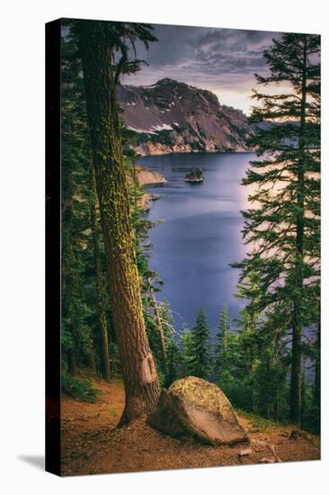 Rim Shot with Phantom Ship, Crater Lake National Park, Oregon-Vincent James-Stretched Canvas