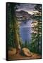 Rim Shot with Phantom Ship, Crater Lake National Park, Oregon-Vincent James-Framed Stretched Canvas