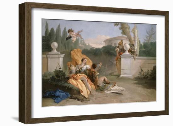 Rinaldo and Armida in Her Garden, 1742-45-Giovanni Battista Tiepolo-Framed Giclee Print