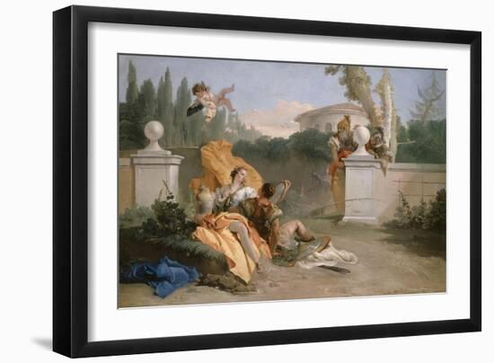 Rinaldo and Armida in Her Garden, 1742-45-Giovanni Battista Tiepolo-Framed Giclee Print