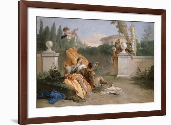 Rinaldo and Armida in Her Garden, 1742-45-Giovanni Battista Tiepolo-Framed Giclee Print