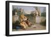 Rinaldo and Armida in Her Garden, 1742-45-Giovanni Battista Tiepolo-Framed Premium Giclee Print