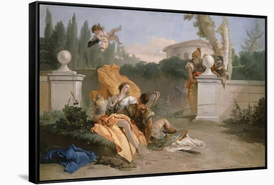 Rinaldo and Armida in Her Garden, 1742-45-Giovanni Battista Tiepolo-Framed Stretched Canvas