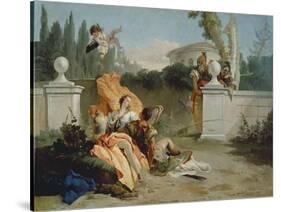 Rinaldo and Armida Surprised by Ubaldo and Carlo-Giovanni Battista Tiepolo-Stretched Canvas