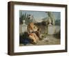 Rinaldo and Armida Surprised by Ubaldo and Carlo-Giovanni Battista Tiepolo-Framed Giclee Print