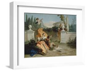 Rinaldo and Armida Surprised by Ubaldo and Carlo-Giovanni Battista Tiepolo-Framed Giclee Print
