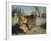 Rinaldo and Armida Surprised by Ubaldo and Carlo-Giovanni Battista Tiepolo-Framed Giclee Print