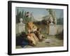 Rinaldo and Armida Surprised by Ubaldo and Carlo-Giovanni Battista Tiepolo-Framed Giclee Print