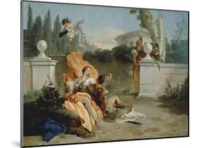 Rinaldo and Armida Surprised by Ubaldo and Carlo-Giovanni Battista Tiepolo-Mounted Giclee Print