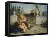 Rinaldo and Armida Surprised by Ubaldo and Carlo-Giovanni Battista Tiepolo-Framed Stretched Canvas