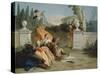 Rinaldo and Armida Surprised by Ubaldo and Carlo-Giovanni Battista Tiepolo-Stretched Canvas