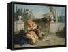 Rinaldo and Armida surprised by Ubaldo and Carlo-Giovanni Battista Tiepolo-Framed Stretched Canvas