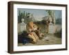 Rinaldo and Armida surprised by Ubaldo and Carlo-Giovanni Battista Tiepolo-Framed Giclee Print