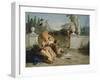 Rinaldo and Armida surprised by Ubaldo and Carlo-Giovanni Battista Tiepolo-Framed Giclee Print