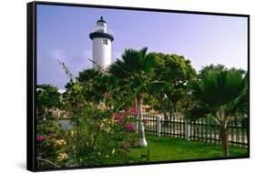 Rincon Lighthouse and Garden, Puerto Rico-George Oze-Framed Stretched Canvas