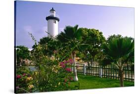 Rincon Lighthouse and Garden, Puerto Rico-George Oze-Stretched Canvas